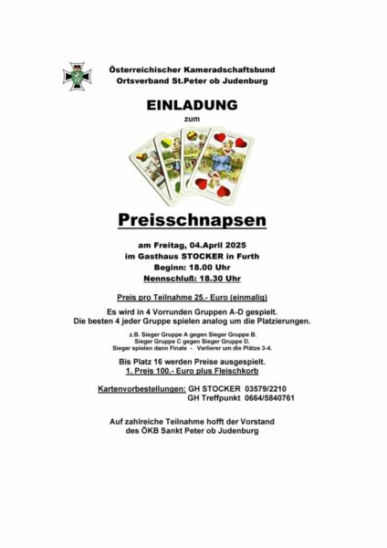 Preisschnapsen ÖKB