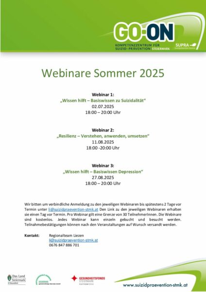 Go On Webinare Sommer 2025
