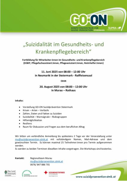 Plakat Vorträge Gesundheitsbereich