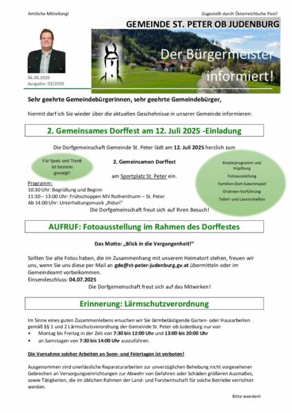 2025-03 Der Bürgermeister informiert