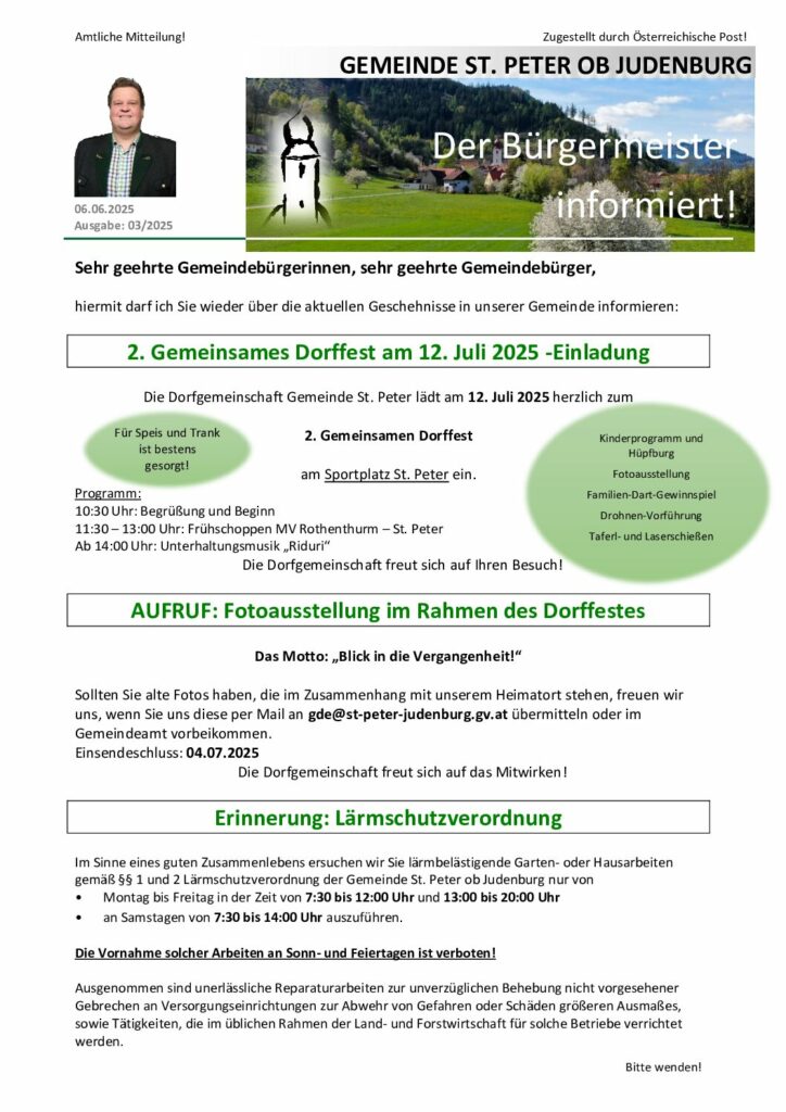 2025-03 Der Bürgermeister informiert