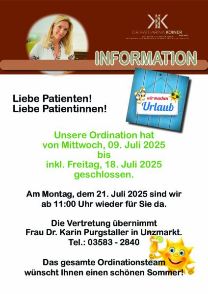 Koiner Urlaub Sommer Juli 2025