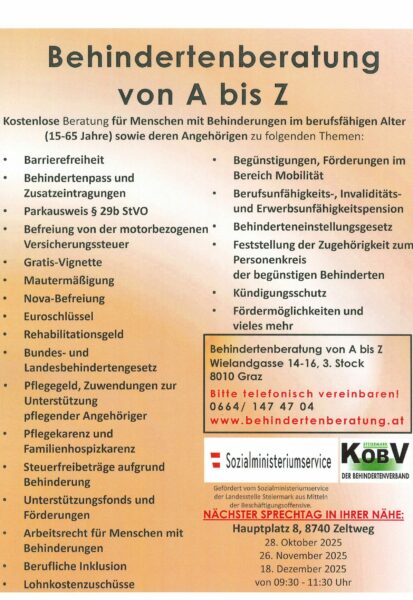 Behindertenberatung A-Z