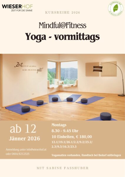 Yoga Montag Vormittag ab 12.1.2026