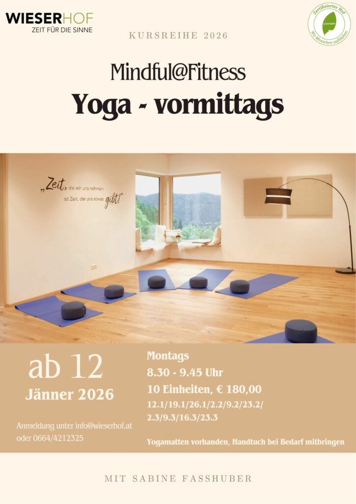 Yoga Montag Vormittag ab 12.1.2026