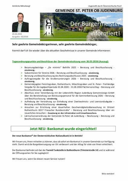 2026-03 Der Bürgermeister informiert