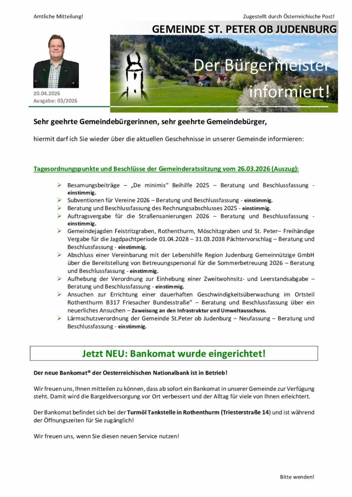 2026-03 Der Bürgermeister informiert