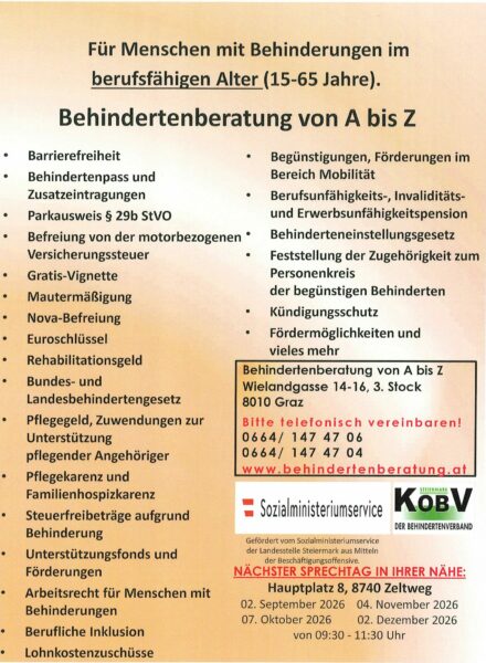 Behindertenberatung von A-Z