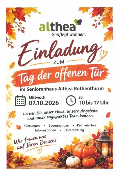 Einladung Seniorenhaus Althea zum Herbstfest