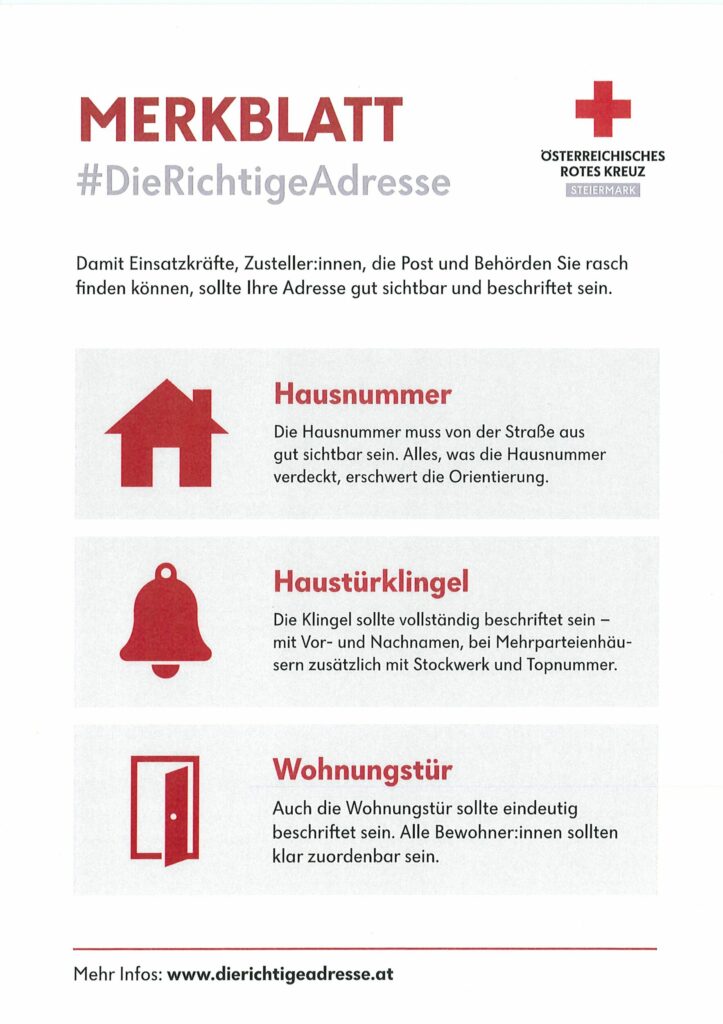 Rotes Kreuz Aktion die Richtige Adresse Bild von Roten Kreuz